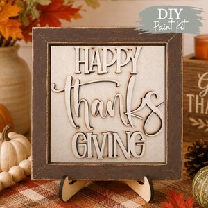 DIY Happy Thanksgiving Sign Paint Kit: Interchangeable Ladder/Frame Tile