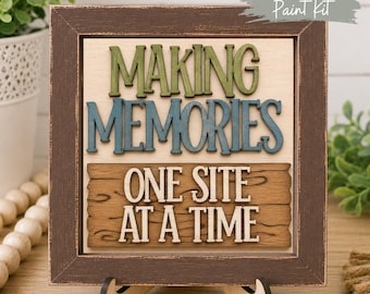 Making Memories One Site At A Time | Layered Wood Sign Paint Kit | Interchangeable Tile