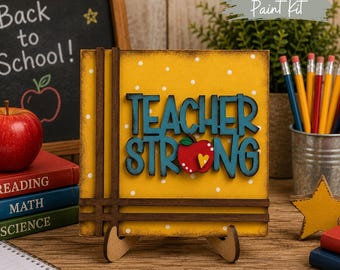 DIY Teacher Strong Back to School Paint Kit: Interchangeable Ladder/Frame Insert