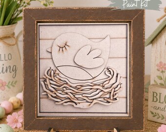 Spring Bird Nest Paint Kit: Interchangeable Ladder/Frame Tile