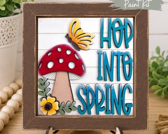 DIY Spring Frogs Hop Into Spring Paint Kit: Interchangeable Ladder/Frame Insert