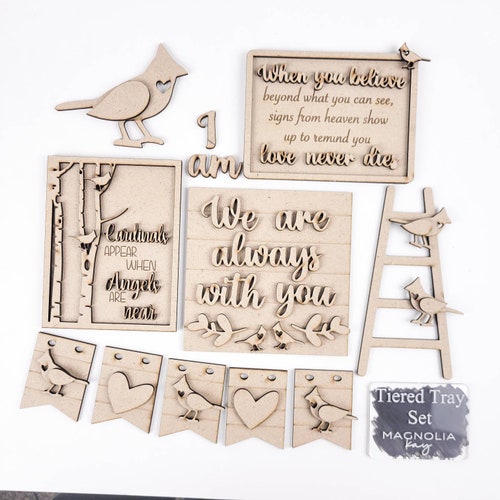 Thanksgiving Tiered Tray Decor Unfinished Wood Blanks DIY Etsy