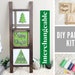 Leaning Ladder Merry & Bright DIY Paint Kit | Christmas Decor | Home Decor Laser Cut Wood Blanks | Paint Kits