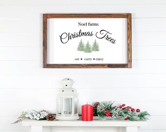 Christmas tree farm sign, digital download, minimalist christmas, modern christmas, Christmas decor, White christmas, christmas printable