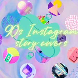 90&#39;s instagram story covers, ig story covers, instagram highlight, social media icon, 90&#39;s style, 90&#39;s template, 90&#39;s style, ig highlights
