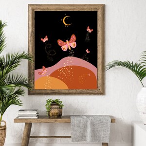 Impression d&#39;art papillon bohème : décoration magique pour chambre d&#39;enfants (téléchargement numérique)