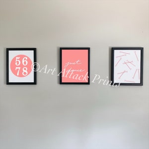 Pink Dance Prints, Dance Print, Dancer Art, PNG Print, Digital Download, Dance Illustration, Wall Print, Wall Art, Dance Decor, Dance Gift