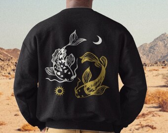 Koi Fisch Mystisches Shirt Zen Shirt Hexen Kleidung Japanische Streetwear Ästhetischer Sweatshirt Egirl Eboy Kleidung Edgy Kleidung Alt Kleidung