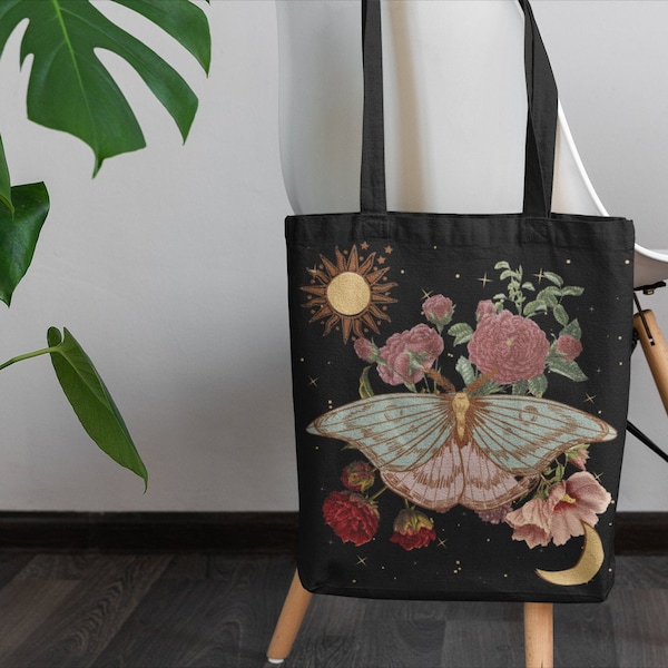 Aesthetic Tote Bag Tote Bag Aesthetic Plant Tote Bag Trendy Tote Bag Floral Tote Bag Flower Tote Bag Cute Tote Bag Retro Tote Bag Witch Tote