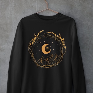 Mountain Sweatshirt Evil Eye Sweatshirt Hike More Shirt Environment Shiry Celestial Shirt Witchy Things Dark Academia Cottagecore Clothing