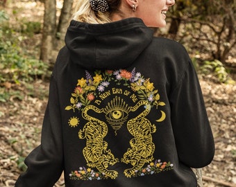 Tarot Hoodie Witchy Oversized Hoodie Growth Mindset Third Eye Hoodie Celestial Hoodie Cottagecore Clothing Goblincore Fairy core Occult