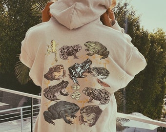 Frog and Toad Hoodie Book Hoodie Vintage Goblincore Hoodie Cottage Core Fairy Hoodie Vintage Fairy Plus Size Mori Girl