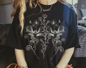 Fairycore Grunge Grunge Fairycore Mori KEi Fairy Shirt Fairycore Clothing Cottagecore Clothes Alt Clothing Dark Cottagecore Fairy Grunge