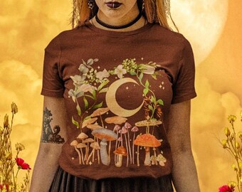 Goblincore Mushroom tshirt Cottagecore Clothing Goblincore Clothing Cottage Core Mushroom Shirt Alt Shirt Mushroom Clothing Fairy Aesthetic