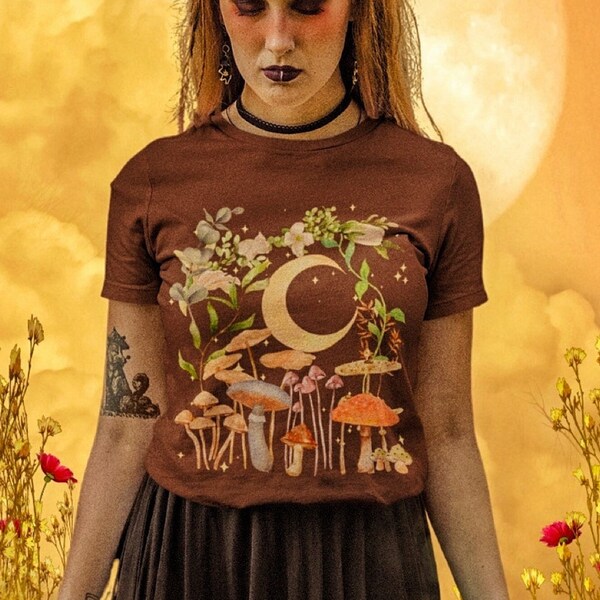 Goblincore Mushroom tshirt Cottagecore Clothing Goblincore Clothing Cottage Core Mushroom Shirt Alt Shirt Mushroom Clothing Fairy Aesthetic