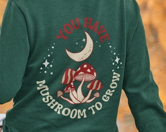 Empathy Sweatshirt Mushroom Crewneck Magic Mushroom Mushroom T Shirt Oversized Crewneck Preppy Sweatshirt Indie Clothing Mori Kei Goblincore