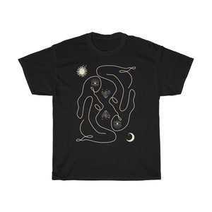 Celestial Shirt Trippy Shirt Occult Shirt Moon Shirt Women Child Witchy Shirt Sunshine Shirt Moon Light Girl Power Shirt Spiritual Oversized image 3