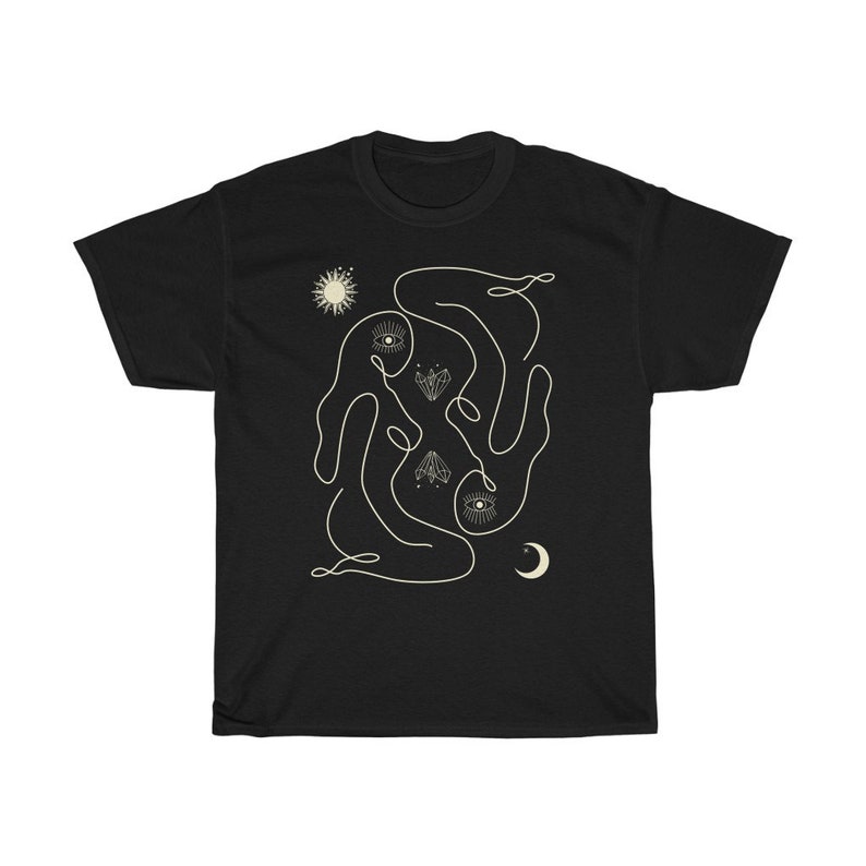 Celestial Shirt Trippy Shirt Occult Shirt Moon Shirt Women Child Witchy Shirt Sunshine Shirt Moon Light Girl Power Shirt Spiritual Oversized image 3
