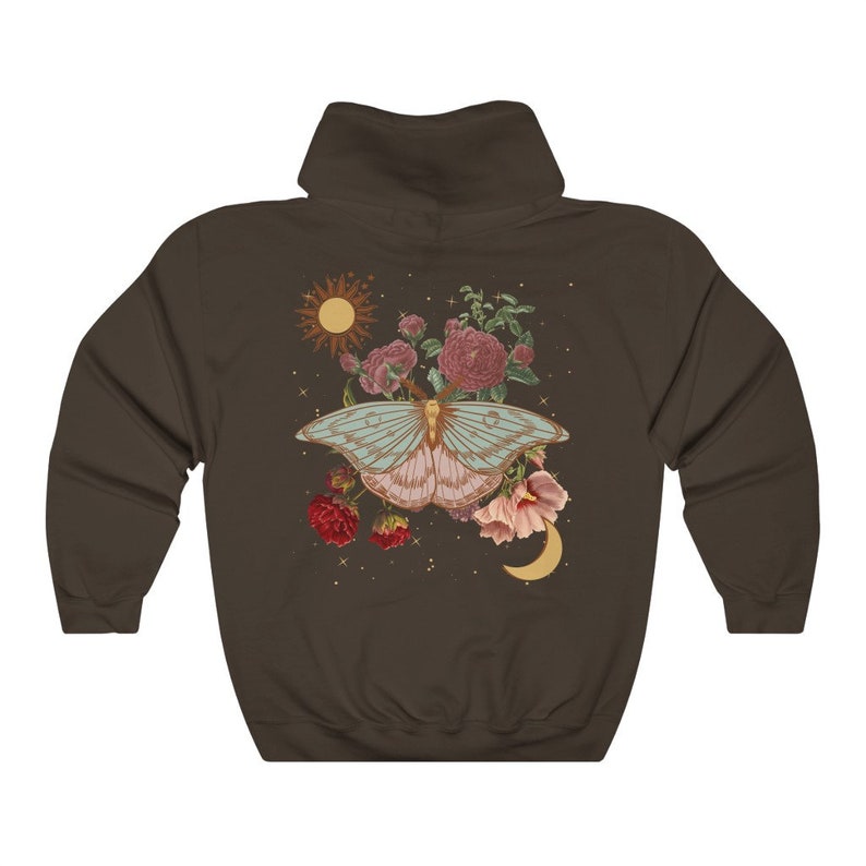 Vêtements Fairycore Pull Cottagecore Goblincore Vêtements Alt Vêtements alternatifs Vêtements Cottagecore Sweat à capuche surdimensionné tendance Luna Moth image 6