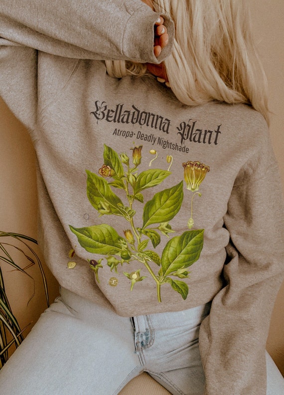 Aesthetic Sweatshirt Oversized Sweatshirt Trendy Sweatshirt Art Hoe Grunge Clothing Aesthetic Magic Print Nightshade Mori Girl Soft Dark