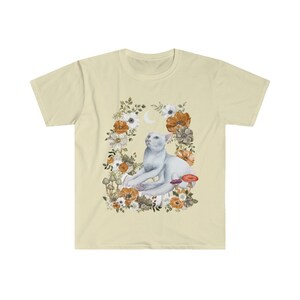 Mushroom Shirt Goblincore Fairycore Clothing Kawaii Cat Shirt Cottagecore Tshirt Goblin Core Clothes Coquette Aesthetic Botanical Shirt Soft Natural