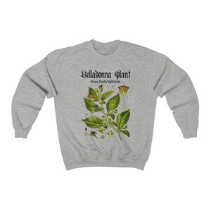 Estetyczna bluza Oversize'owa bluza Modna bluza Art Hoe Grunge Odzież Estetyczna magia Nadruk Nightshade Mori Girl Miękka ciemna zdjęcie 4