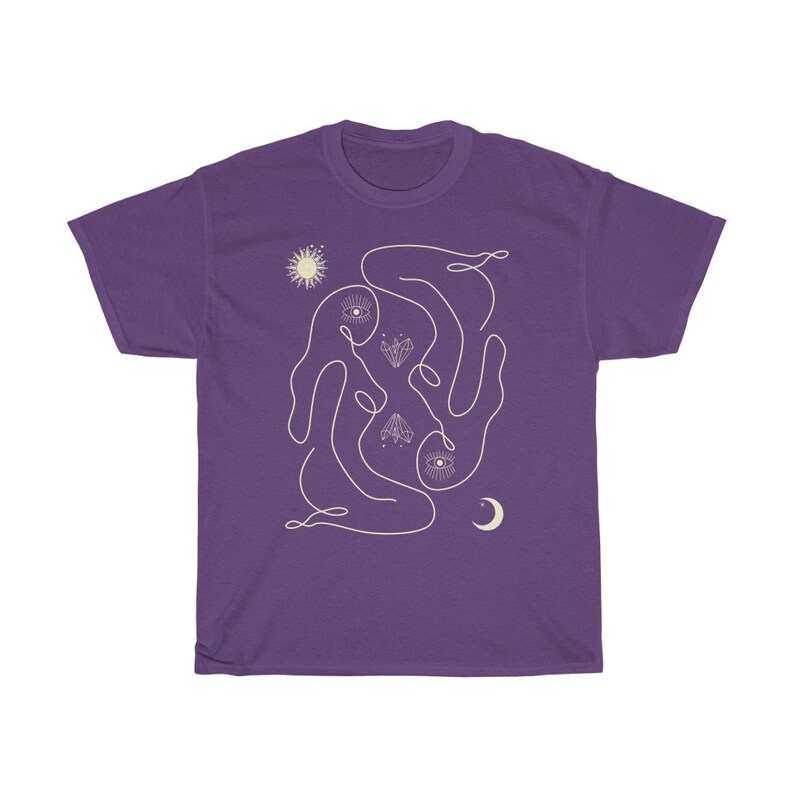 Celestial Shirt Trippy Shirt Occult Shirt Moon Shirt Women Child Witchy Shirt Sunshine Shirt Moon Light Girl Power Shirt Spiritual Oversized image 2