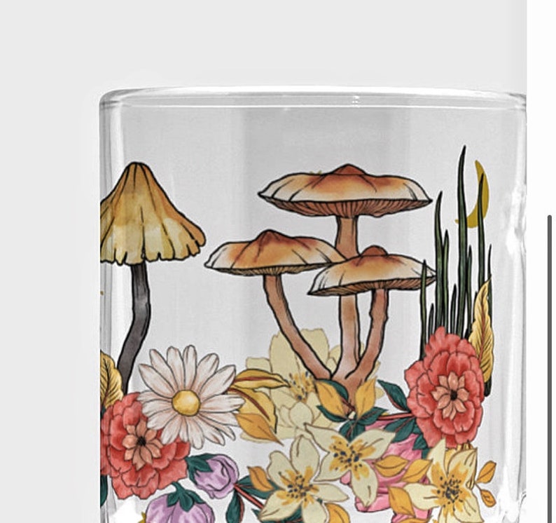 Mushroom Mug Cottagecore Mug Mushroom Cup Magic Mushroom Gift Decor Garden Mug Decoration Mountain Iced Coffee Glass Indie Room Decor image 5