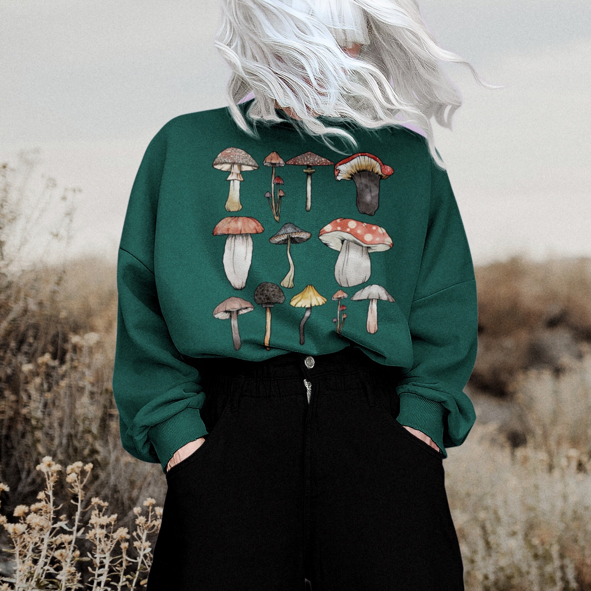 Aesthetic Sweatshirt Mushroom Shirt 