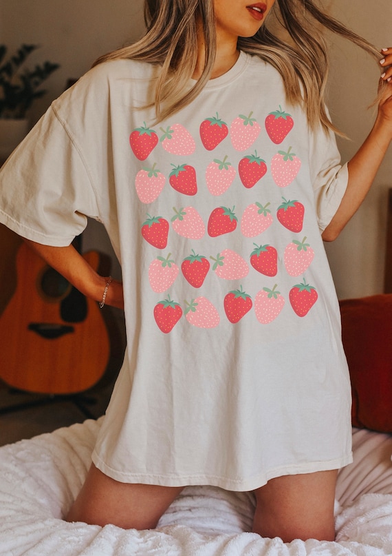 Cottage core Strawberry Plants Fairy Kei Fairy Aesthetic Cottagecore Art Botanical Shirt Cottagecore Clothing Strawberry Dress Y2k Clothes
