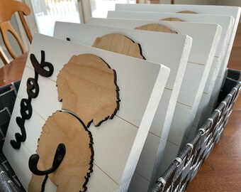 wooden dog leash holder etsy