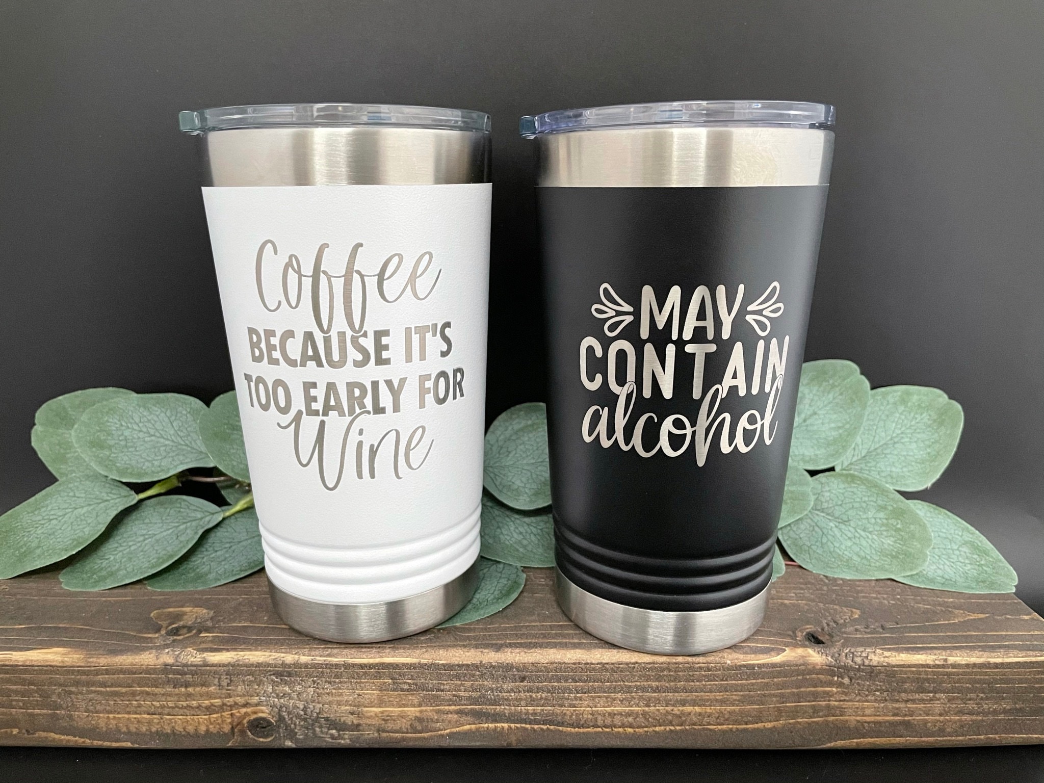 Custom Laser Engraved Travel Mug Stainless Steel 16 Oz. Etsy