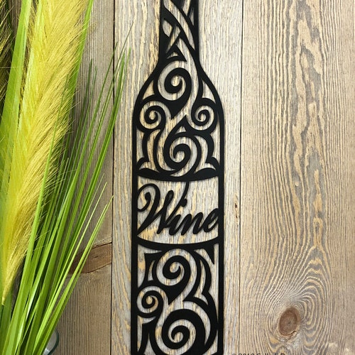 Canoe Paddle Wine Set Home Decor Metal Wall Art Etsy