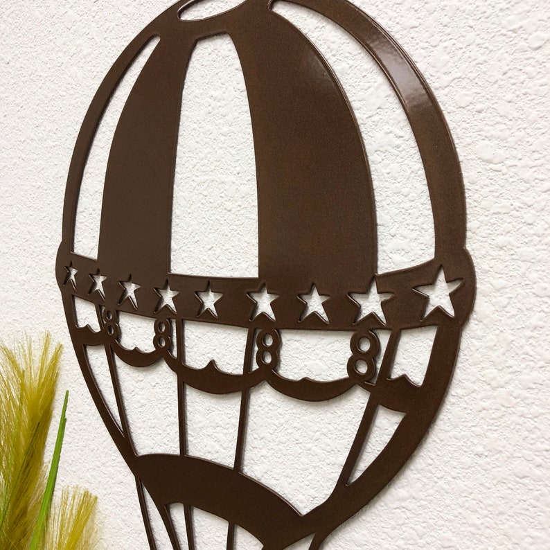 Vintage Style Hot Air Balloon Metal Wall Art Etsy