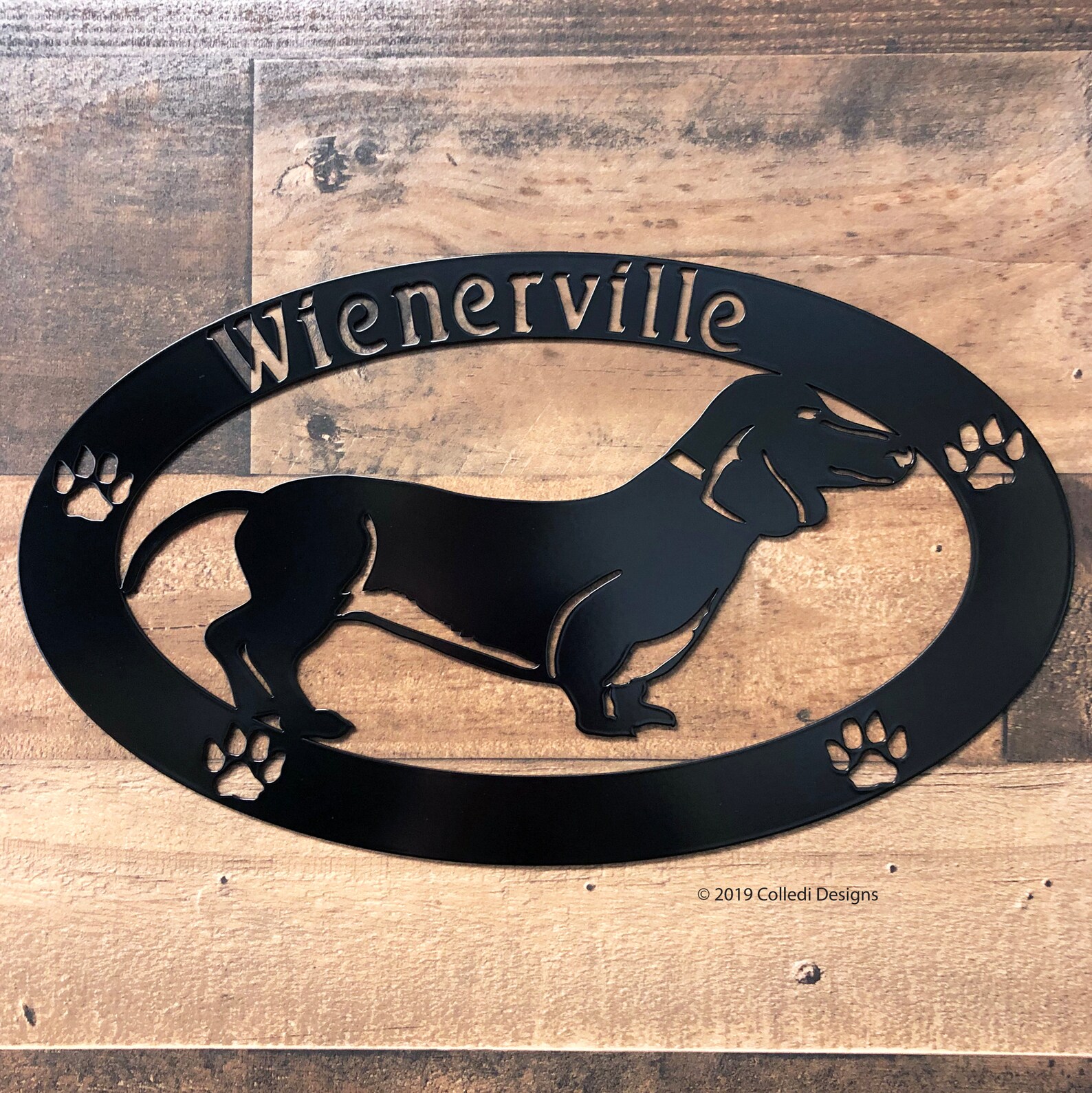 Dachshund Dog Metal Art Wienerville Wall Art Dachshund Lover Etsy
