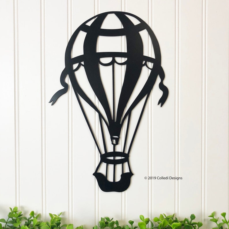 Hot Air Balloon Metal Wall Art Vintage Style Balloon Art Etsy