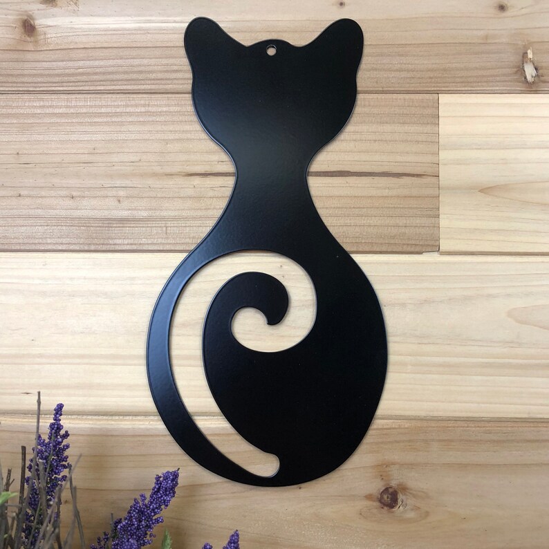 Cat Silhouette Metal Wall Art Cat Wall Decor Metal Cat Wall Etsy Canada