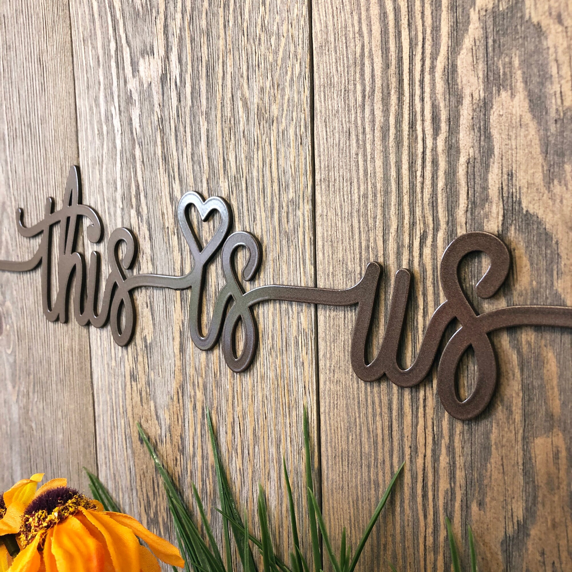 This is Us Phrase Metal Wall Art This is Us Words Sign Etsy