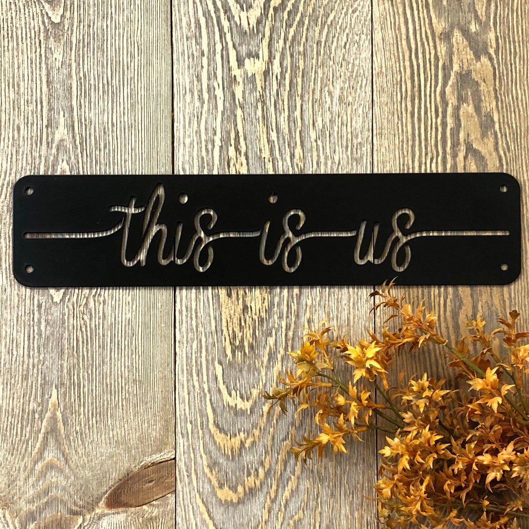 This is Us Framed Metal Wall Art, Word Phrase Metal Art Etsy