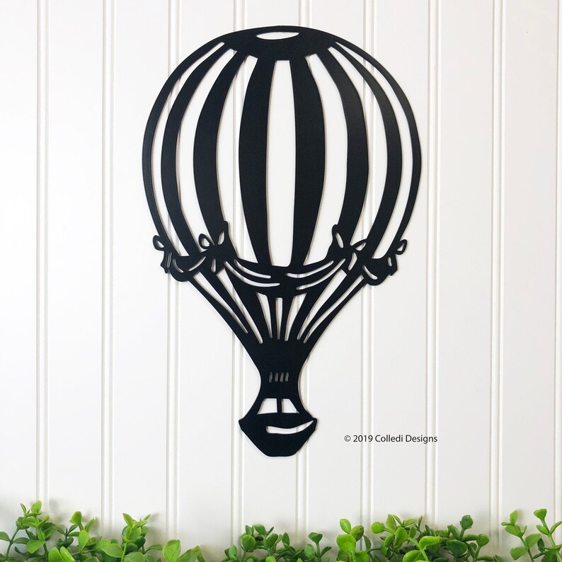 Vintage Style Hot Air Balloon Metal Wall Art Etsy