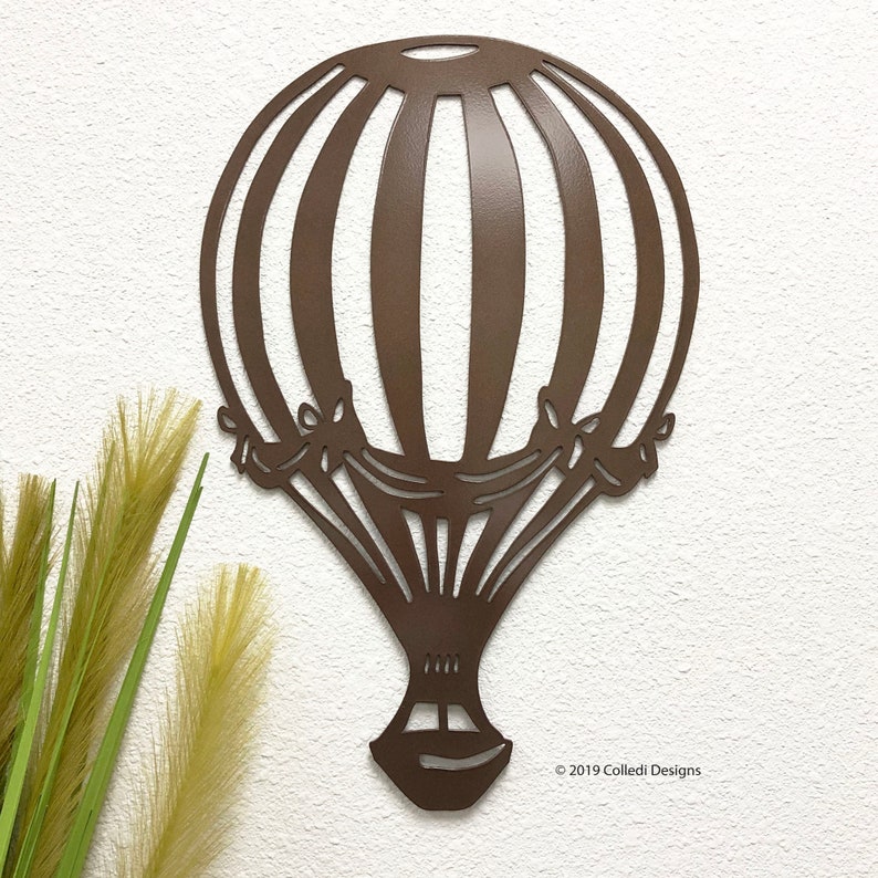 Hot Air Balloon Metal Wall Art Vintage Style Balloon Art Hot Etsy