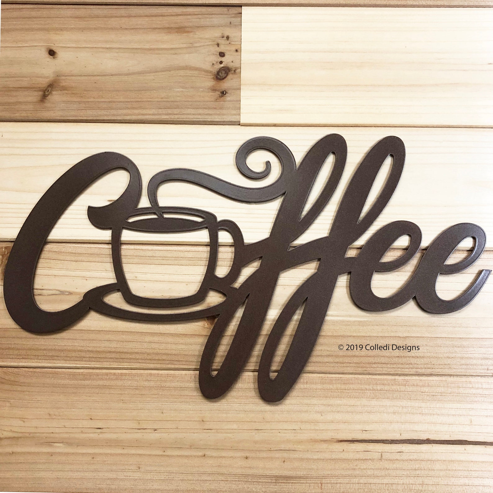 Coffee Cup Metal Wall Art Coffee Lover Gift Coffee Bar Metal Etsy