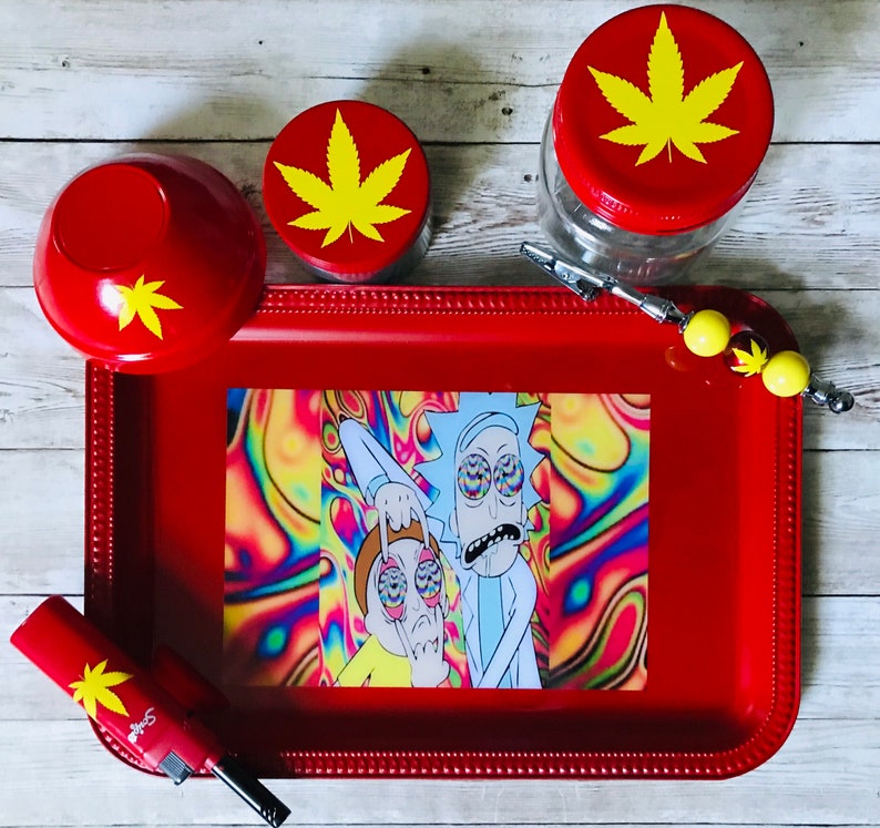 Deluxe Rolling Tray Set Etsy Deluxe Rolling Tray Set Etsy