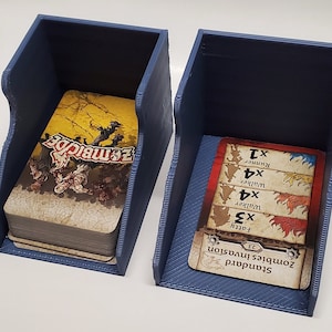 Mini Card Deck Box, Draw and Discard Trays, Storage - Various Deck Thickness Sizes