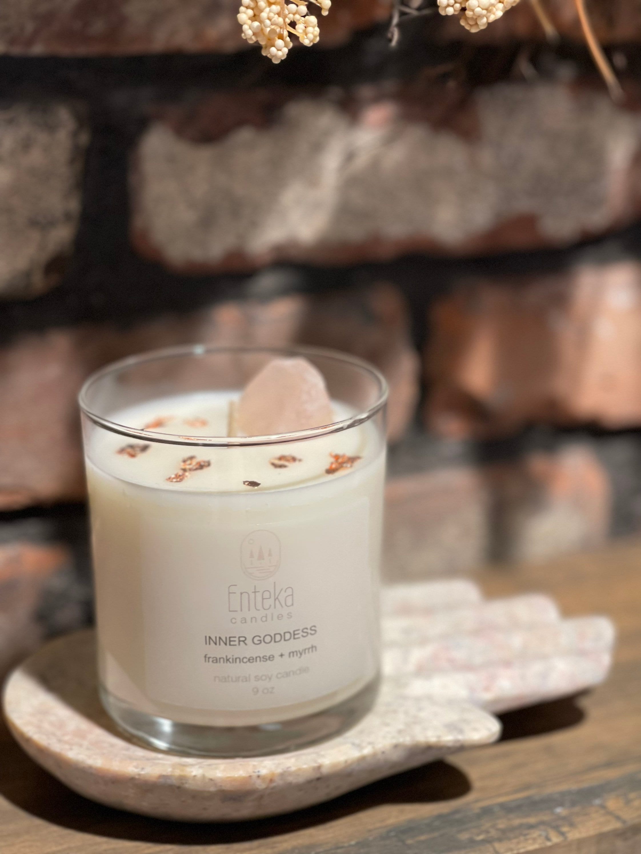 Rose & Thyme Herb Candle 1, Wick'd Bean Candles