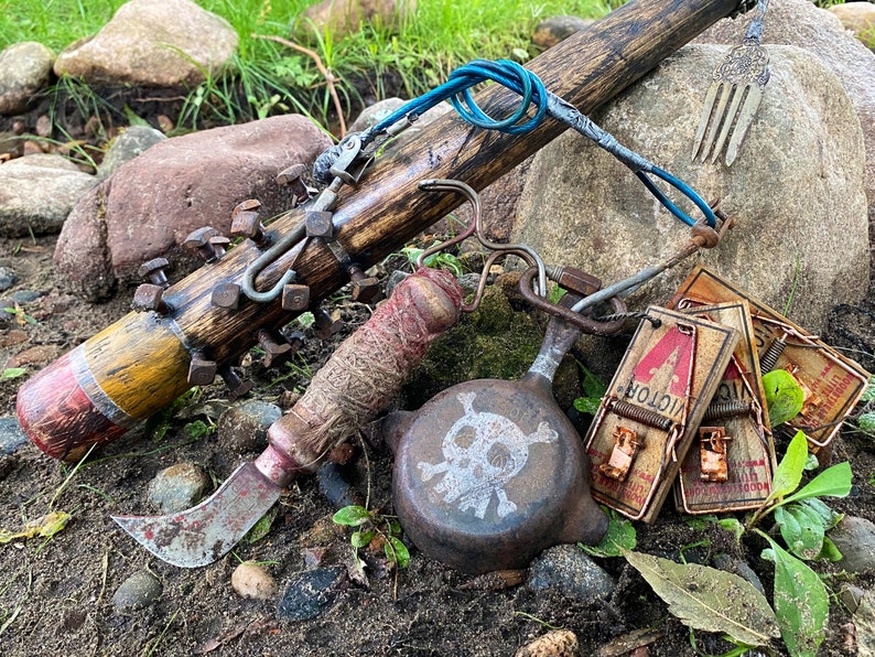 Post Apocalyptic -Spiked Mad Max Cosplay Fallout Wasteland Weapon Comic Con Borderlands Baseball Bat Battle Mace Film