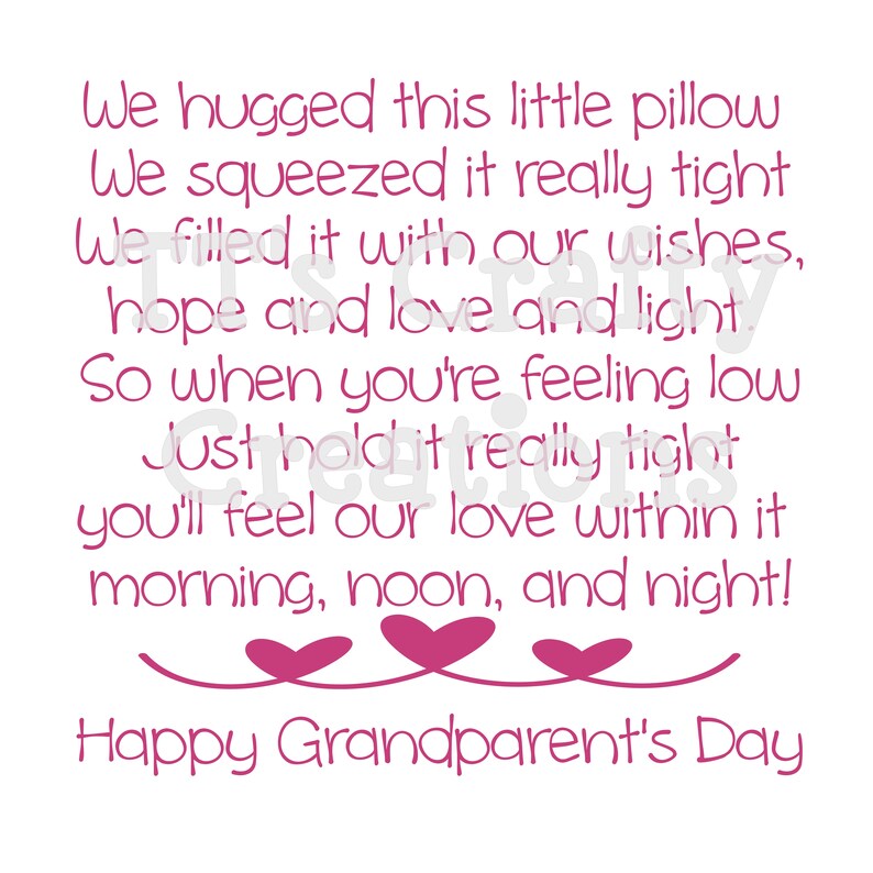 Download Grandparent's day Pillow cut file for Silhouette and | Etsy