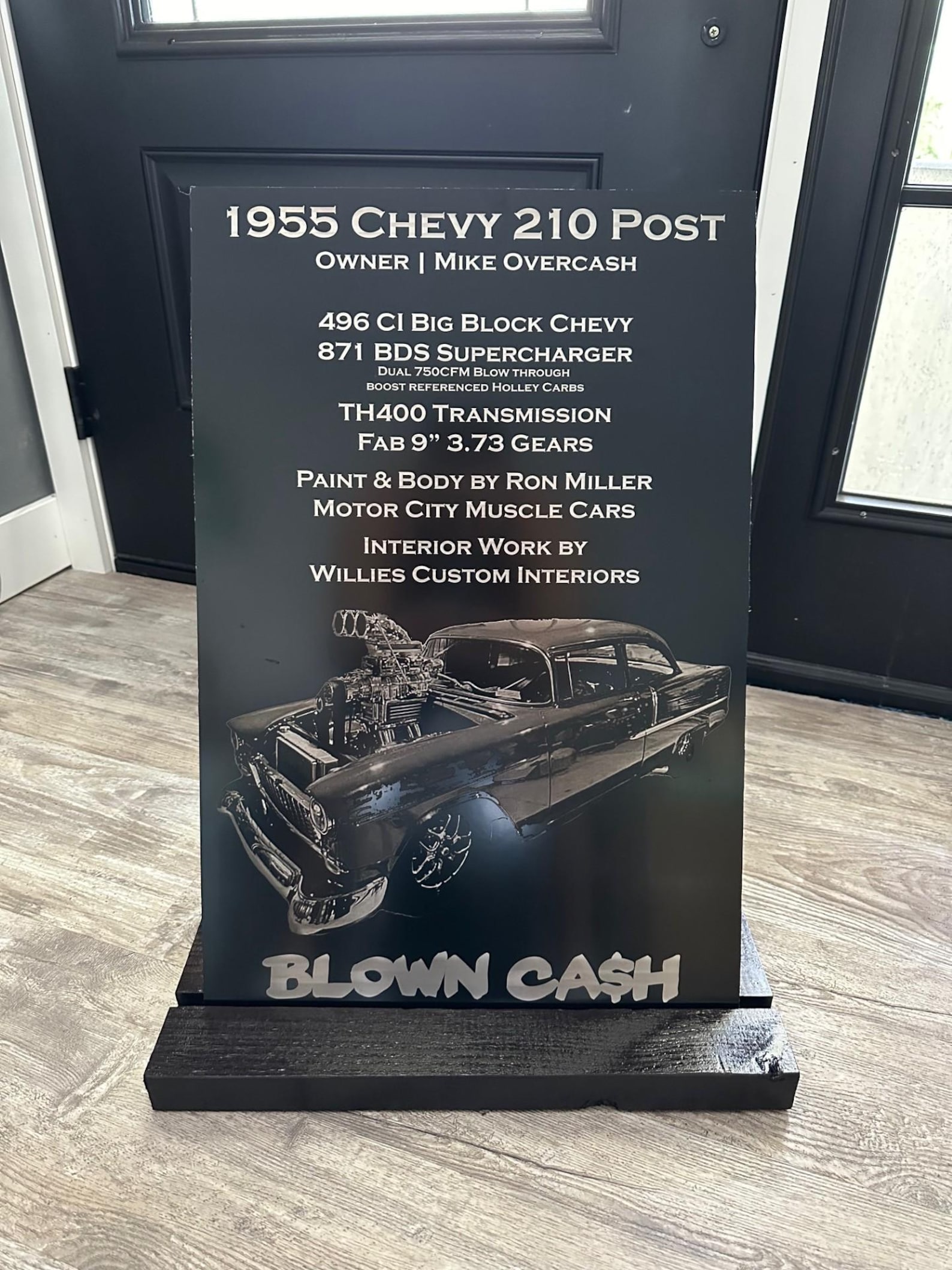 Laser Engraved Car Show Display Sign | Aluminum Car Show Sign ...