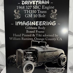 Laser Engraved Car Show Display Sign | Aluminum Car Show Sign ...