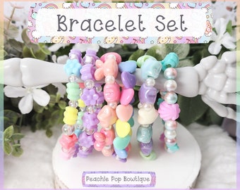 Bracelet Set, Grab Bag, Stackable Bracelets, Bead Bracelet, Kawaii Bracelet, Fairy Kei, Kandi Bracelet, Decora Kei, Birthday Gift